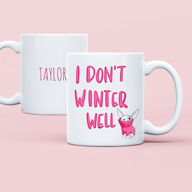 Custom Funny Saying Modern Friend Winter Quote Coffee Mug (Creator Uploaded)