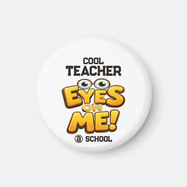 Custom Funny Teacher Gifts  Personalised by School Magnet (Front)