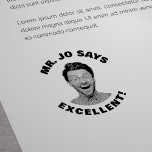 Custom Funny Teacher Photo  Excellent Rubber Stamp<br><div class="desc">Celebrate student success with this positive and personalised self-inking stamp! Featuring a custom photo,  it’s a fun way to provide encouraging feedback. Upload a clear headshot for best results. Perfect for teachers of all grades and subjects.</div>
