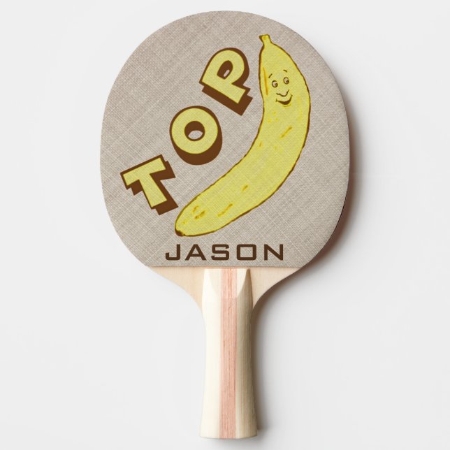 Custom Funny Top Banana Ping Pong Paddle (Front)
