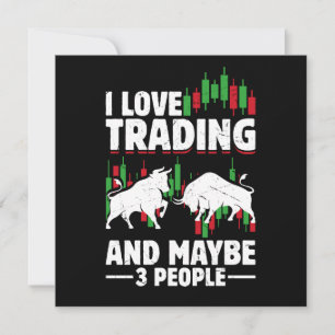 Custom Funny Trading Quote Bull & Candlestick