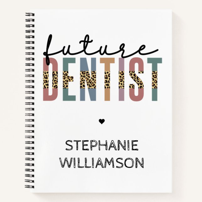 Custom Future Dentist Dental Student Gifts Notebook (Front)