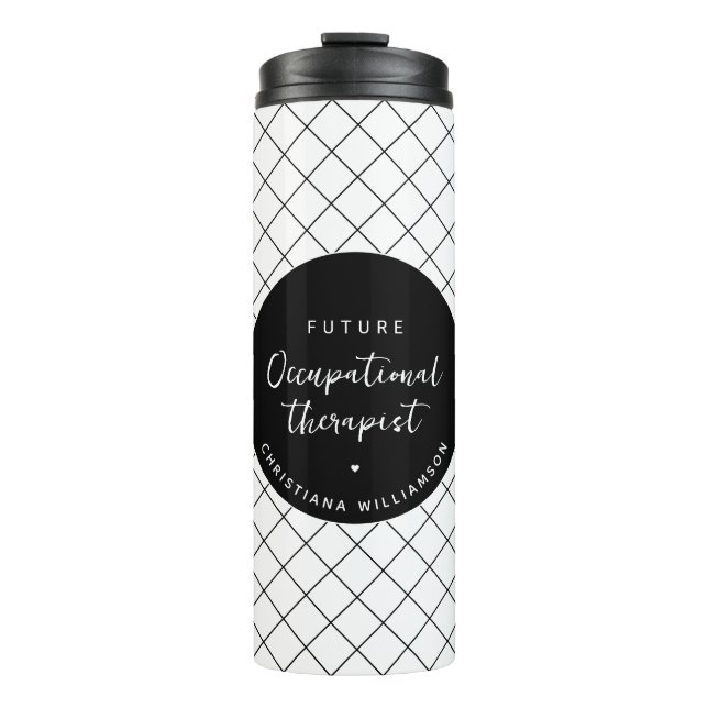 Custom Future OT Occupational Therapist Elegant Thermal Tumbler (Front)