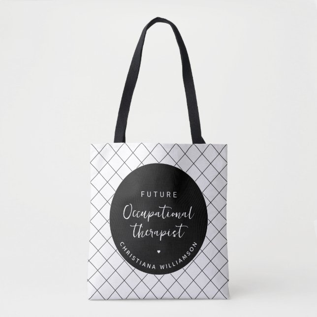 Custom Future OT Occupational Therapist Elegant Tote Bag (Front)