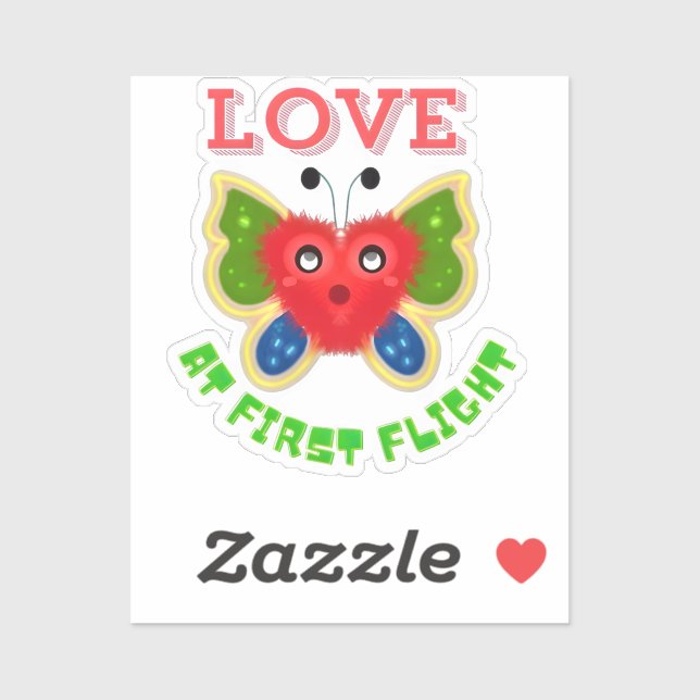 Custom Fuzzy Heart Butterfly Gift (Sheet)