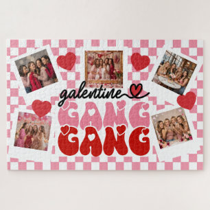 Custom Galentine’s Gang Photo Collage Jigsaw Puzzle