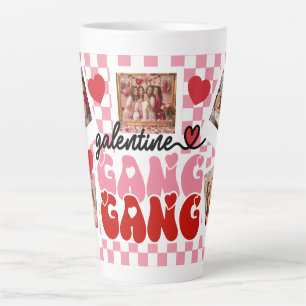 Custom Galentine’s Gang Photo Collage Latte Mug