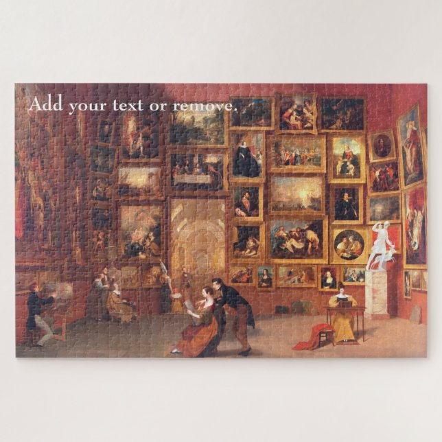 Custom, "Gallery of the Louvre" Samuel F.B. Morse, Jigsaw Puzzle (Horizontal)