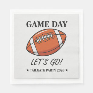 Custom Game Day Football Tailgate Party Paper Napk Napkin