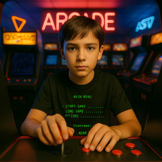Custom Gamer T-Shirt – Username & Game Menu