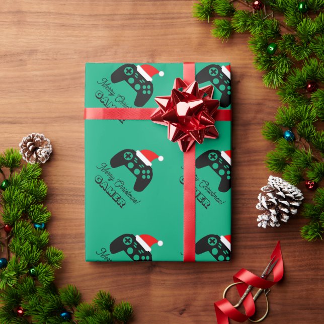 Custom gaming controller Christmas wrapping paper (Holiday Gift)