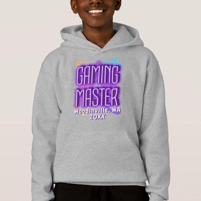 Custom Gaming Master for Gamer Location Date Name (Front)