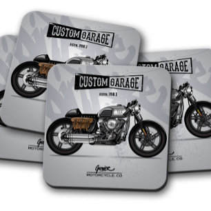 Custom Garage Motorcycle Coaster Coaster Set