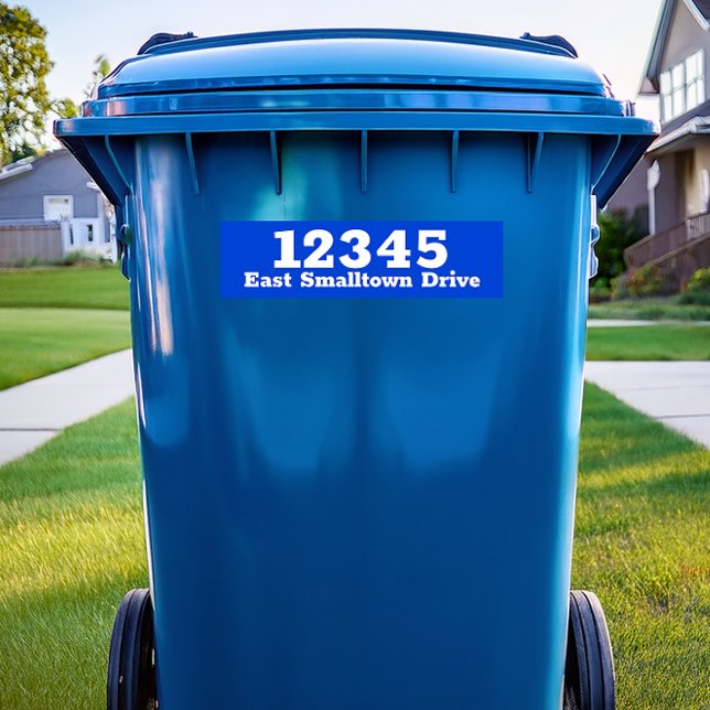 Custom Garbage Bin Trash Can Label Waterproof (Custom Trash Can Label Decal Garbage Bin Address Sticker)