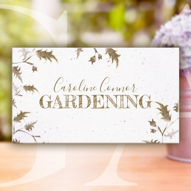 Custom Garden Design And Installation Service Business Card (Perfect for business)