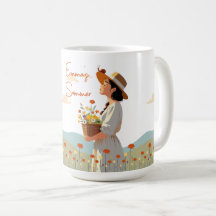 Custom Garden Girl Personalised Floral Mug
