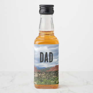 Custom Garden of the Gods Dad Gift Liquor Bottle Label
