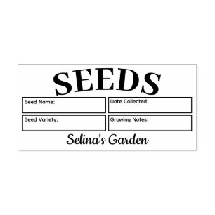 Custom Garden Seed Rubber Stamp