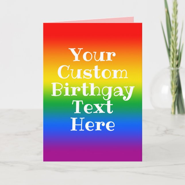 Custom Gay Birthday Card (Front)