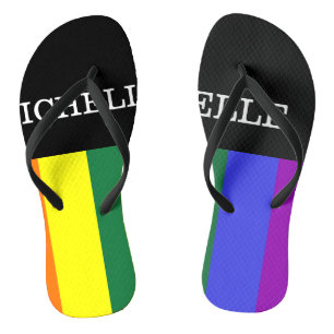 Custom Gay Rainbow Pride Pair Jandals