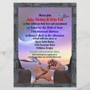Custom Gay Sci Fi Commitment Ceremony Invitations
