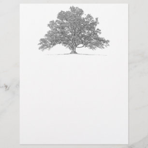Custom Genealogy Oak Tree Stationary