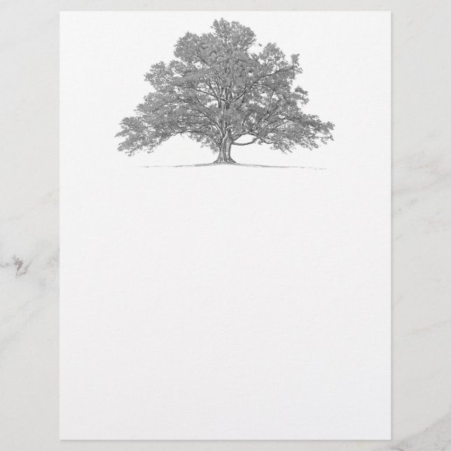 Custom Genealogy Oak Tree Stationary (Front)