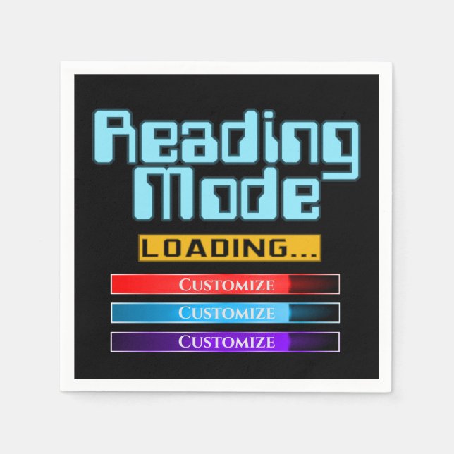Custom Genre Reading Mode Napkin (Front)