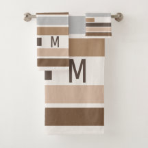 Custom Geometric Earthtones Stripes Art Pattern