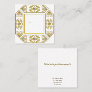 Custom Geometric Filigree & Gem Stud Earring Cards