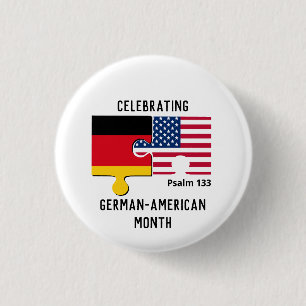 Custom GERMAN AMERICAN Flag 3 Cm Round Badge