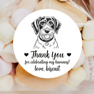 Custom German Pointer Dog Wedding Favour Stickers