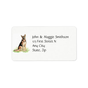 Custom,German Shepherd, Dog, Pet Address Label