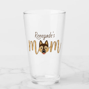 Custom German Shepherd Mum Glass