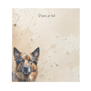 Custom German Shepherd Pet Dog Animal Notepad