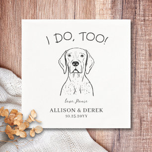Custom German Shorthair Pointer Dog Wedding Napkin