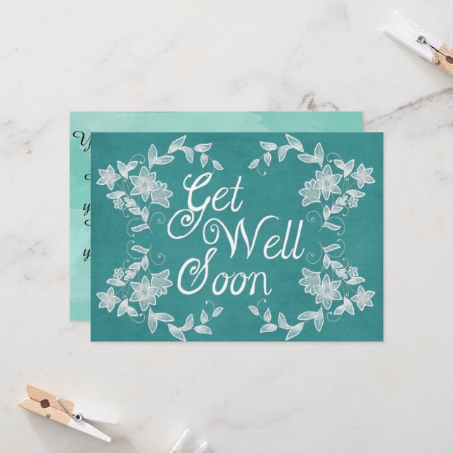 Custom Get Well Soon Card (Front/Back In Situ)
