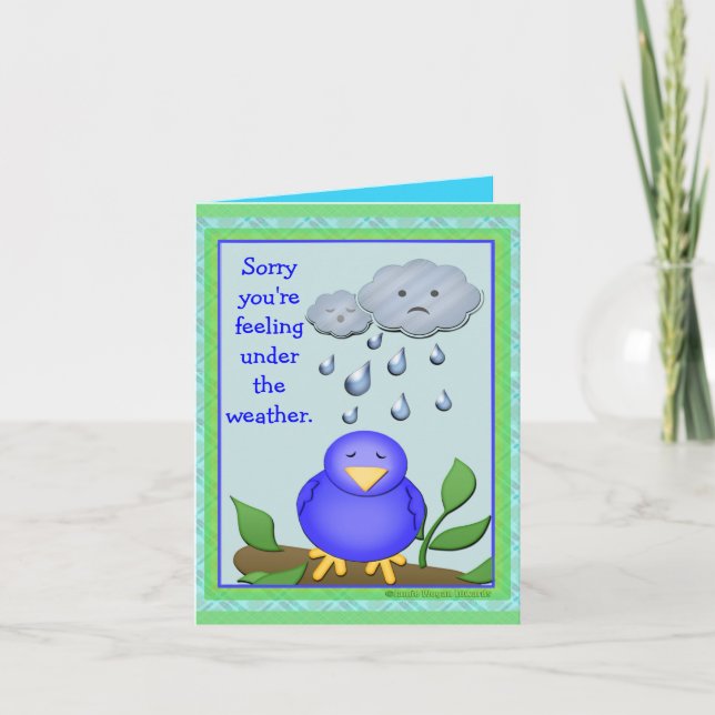 Custom Get Well Soon Greeting Card. Card (Front)
