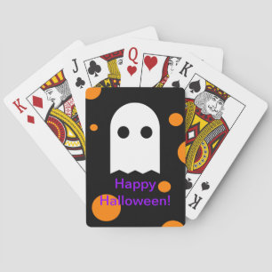 Custom Ghost Halloween Playing Cards for Kids
