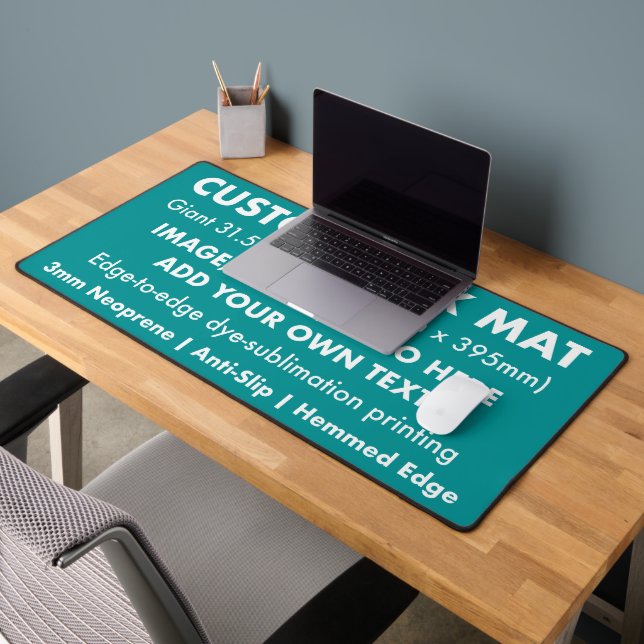Custom Giant Desk Mat Protector Pad 31.5" - Teal (Office 2)