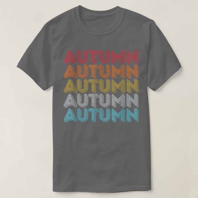 Custom Gift Autumn Name Personalised Cute  T-Shirt (Design Front)