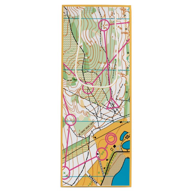 Custom Gift Bag - Wine - Orienteering map (Front)