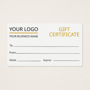 Custom Gift Certificate Template