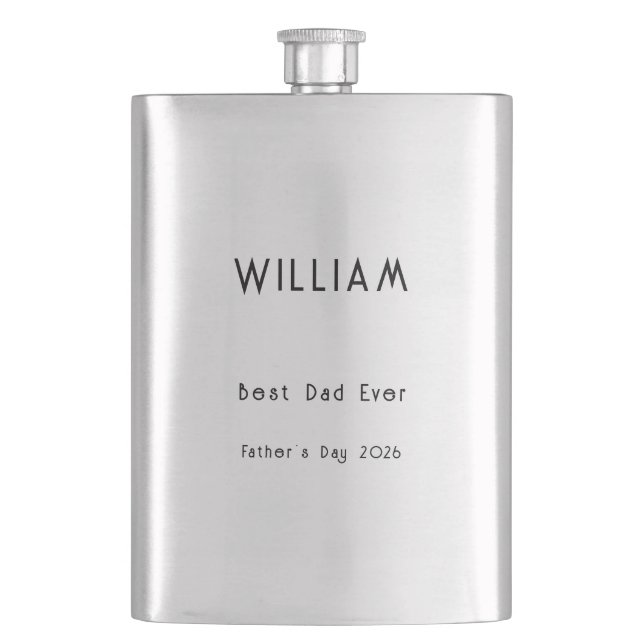 Custom Gift for Dad  |  Personalised Father's Day  Hip Flask (Front)