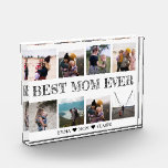 Custom Gift For Mum Photo Collage Acrylic Block<br><div class="desc">Show your love and appreciation with our Personalised Photo Collage Acrylic Block, the perfect gift for Mum. Crafted from premium acrylic, this stunning keepsake allows you to create a heartfelt tribute with a collage of cherished family photos. Add a personal touch with a loving message or her name, making this...</div>