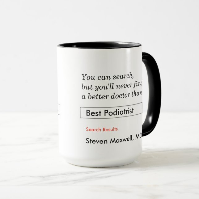 Custom Gift for Podiatrist Mug (Front Right)
