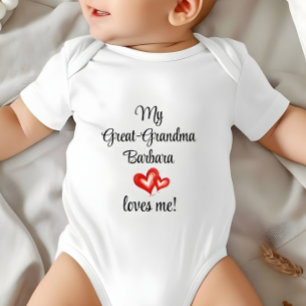 Custom Gift From Great Grandma - Loves Me, Unisex  Baby Bodysuit