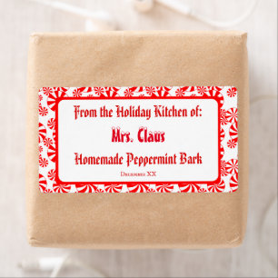 Custom Gift Red White Holiday Peppermint Pattern