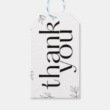 Custom Gift Tag, Thank You Message