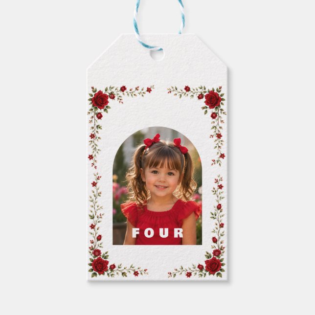 Custom Gift Tags Girl Age 4 (Front)